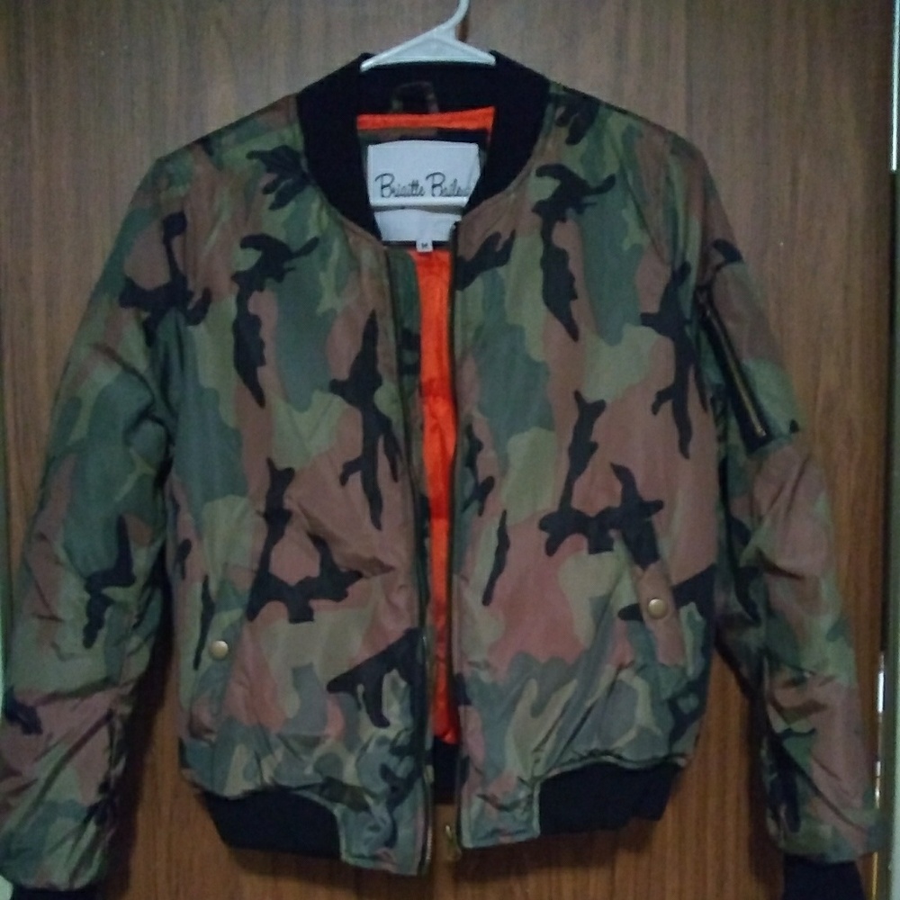 Bridgette Bailey Camo Bomber